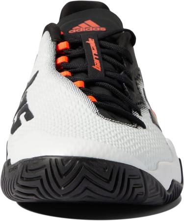 adidas Men's Barricade 12 Racquetball Shoe - White/Core Black/Solar Red (Size 8) - Buy Online on GoSupps.com