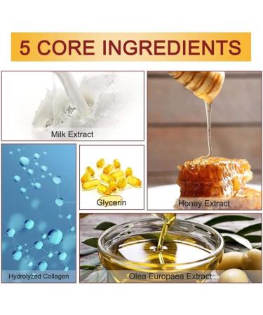 3 Pairs Collagen Infused Moisturizing Gloves for Dry, Aging, Cracked Hands - Honey & Milk Formula - Buy Online on GoSupps.com