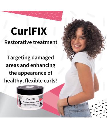 CurlFIX Protein Treatment Hair Mask - 100% Vegan Deep Conditioner for Damaged Hair | Plant-Based Proteins & Essential Amino Acids | 11.8 fl oz - Buy Online on GoSupps.com