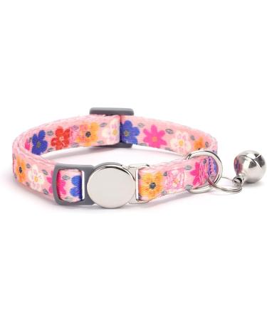 Moonpet Personalized Cat Collar - Custom Name & Phone Number - Safety Clasp & Bell - Sakura Design - Buy Online on GoSupps.com