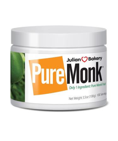 Julian Bakery Pure Monk | v25% Monk Fruit Extract | Sweetener | Sugar Free | 3.5oz | 100 Servings
