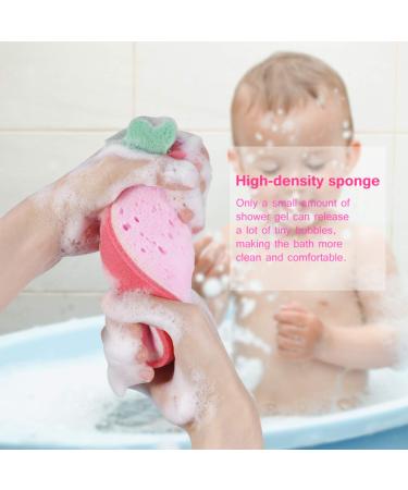 COHEALI Fruit Shaped Bath Sponge Set - 4pcs Exfoliating Shower Sponges for Body and Back Cleaning (Mango, Honeydew Melon, Orange, Strawberry) - Buy Online on GoSupps.com