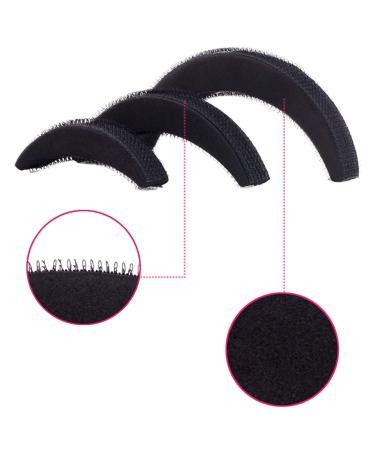 Aeromdale DIY Hair Bumpit Volume Beehive Hair Pad Set - 3 Pieces Black | Elevate Your Hairstyle | International Shipping Available - Buy Online on GoSupps.com