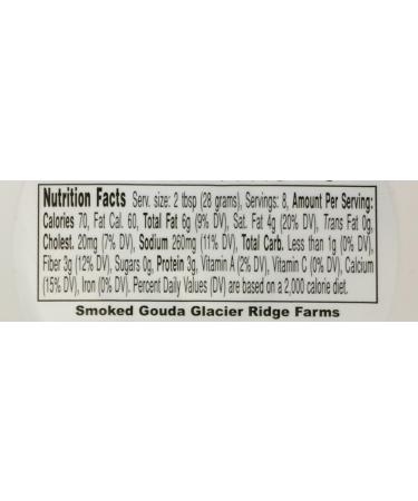 Glacier Ridge Farms Smoked Gouda Gourmet Spreadable Cheese - 8oz Cup - Buy Online on GoSupps.com
