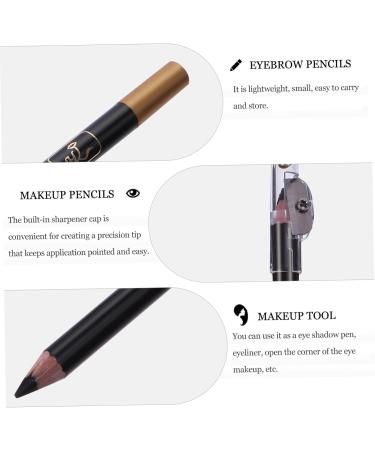 MUSISALY 8pcs Eyebrow Pen Wooden Eyeliner Pencil Eyebrow Pen Pencil 1 count (Pack of 1) Black - Buy Online on GoSupps.com