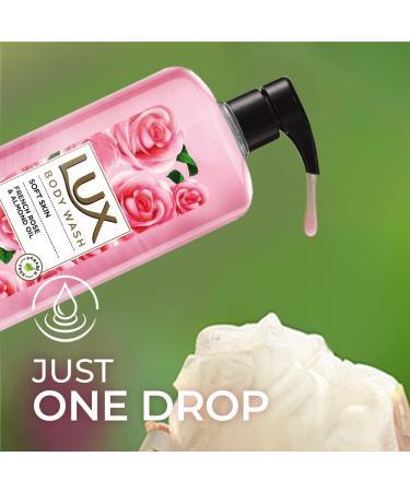 Lux Body Wash - Soft Skin French Rose & Almond Oil XL Pump Bottle Glycerine & Paraben Free Extra Foam 750ml - Super Saver Sale - Buy Online on GoSupps.com