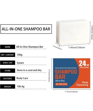 Hengxuan Multifunctional Cleansing and Nourishing Soap for Men Milk and Tea Tree Oil Formula for Face Body and Hair Strengthening and AntiFrizz Solid Shampoo Bar 2 - Buy Online on GoSupps.com