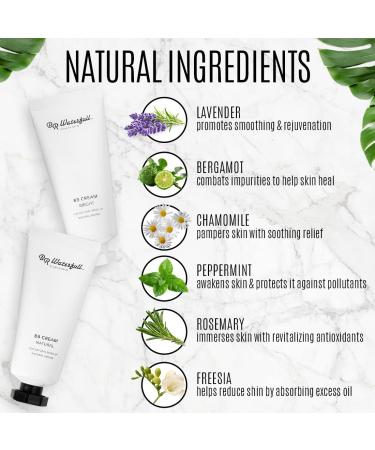 BR Waterfull Korean BB Cream Tinted Moisturizer | Hydrating Blemish Balm with Dewy Finish | Redness Corrector & Face Primer for Glowing Skin | Light Natural Shade - Buy Online on GoSupps.com
