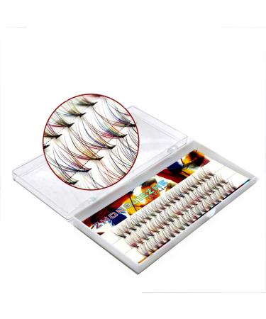 Grafting Colorful Volume Eyelash Extensions 0.07mm Thickness - 60pcs Individual Muti-color False Eyelashes Cluster - 8mm Length - Buy Online on GoSupps.com