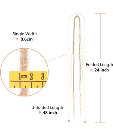 Samtress 24 Inch Boho Double Ended Dreadlock Extensions Ombre Brown Blonde Hippie Dreads 10 Strands Thin 0.6cm Handmade Bohemian Box Braids with Curly Ends for Women (#27613) - Buy Online on GoSupps.com