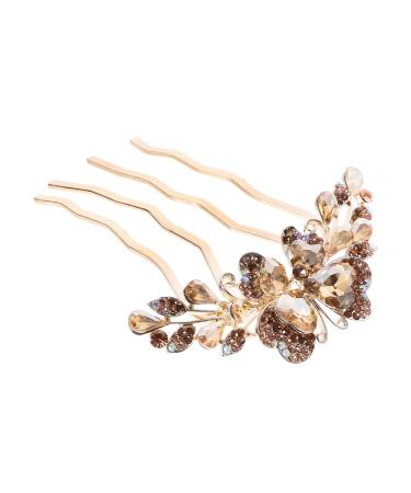 VINTORKY Hair Side Comb hair accessories back of head vintage hair accessories for bride rhinestones rhinestone hair accessories Hair piece Accessories vintage hair accessories