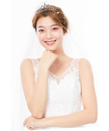 FRCOLOR Accessories colored rhinestone crown princess crystal hair comb Women Tiara Clip rhinestone hair side comb hair decorations Bridal Crown Comb hair accessories wedding alloy Comb - Buy Online on GoSupps.com