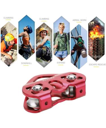 Eastbuy Climbing Pulley - 30KN Double Pulley Rope Rescue Equipment | 3 Colors Available for Outdoor Adventures - Buy Online on GoSupps.com