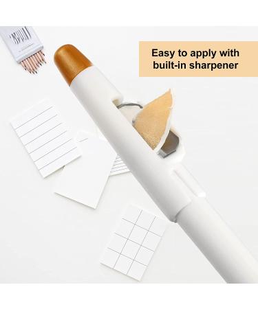 Barber Pencil Set with Sharpener - Beard & Hairline Shaping Razors, Trace & Guide Tools for Men (White/Light Brown) - Buy Online on GoSupps.com