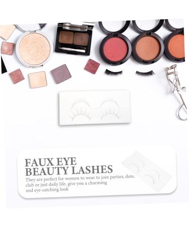 Beatifufu 2 Pairs White False Eyelashes White Individual Lashes Reusable Cosplay Lashes White Curly Eyelashes White Fake Eyelashes White Faux Eyelashes Chemical Fiber 5d Tool Luxurious - Buy Online on GoSupps.com