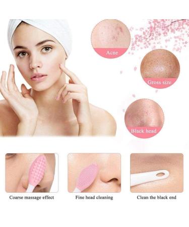 Silicone Nose Brush Exfoliating Blackhead Cleansing Tool - Double-Sided Soft Exfoliator for Face, Lips, and Hands - Buy Online on GoSupps.com