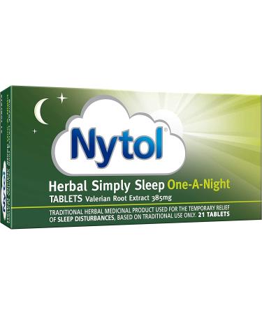 Nytol Herbal Simply Sleep One A Night Tablets - Herbal Remedy with natural active ingredients used to aid restful sleep - 21 Count (Pack of 1)
