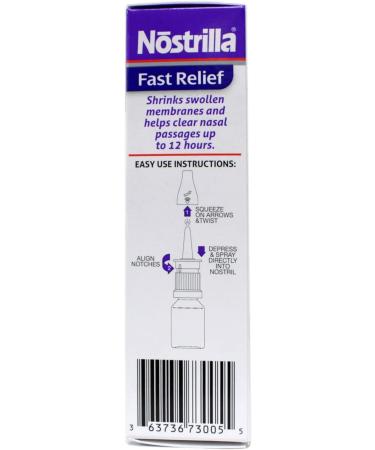 NOSTRILLA Nasal Spray 0.5 OZ - Fast-Acting Sinus Relief - Buy Online on GoSupps.com