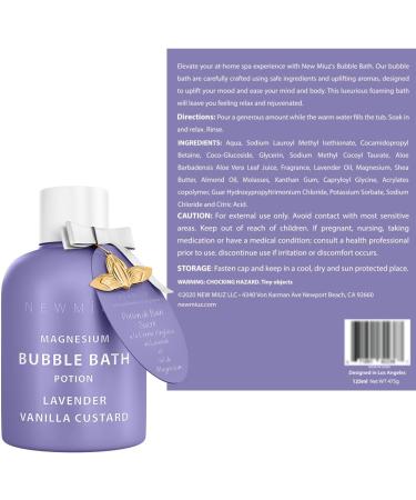 Magnesium Bubble Bath Lavender Vanilla - Luxury Foaming Bath for Sore Muscles & Stress Relief - Epsom Salt Spa Gift for Women - Perfect Birthday & Christmas Gift - Buy Online on GoSupps.com