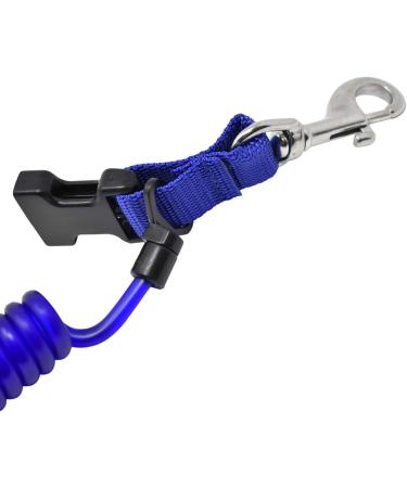 Scuba Choice Shark Coil Lanyard with Steel Snap & Quick Release Buckle - Blue - Buy Online on GoSupps.com