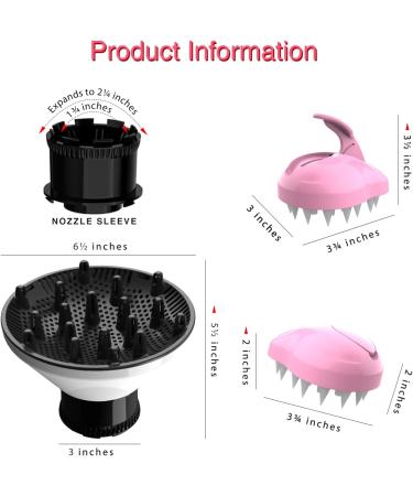 Slip-On Hair Diffuser for Curly & Wavy Hair - Fits 1-2 inch Nozzles (White) - Buy Online on GoSupps.com