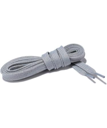 Gray Wide Flat Athletic Shoelaces - 2 Pairs, 54 inches - for Sneakers and Shoes - Buy Online on GoSupps.com