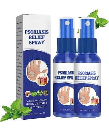 BIVOO 2pcs Psoriasis Repair Spray Herbal Psoriasis Treatment Spray Skin Repair Spray Treatment for Plaque Psoriasis