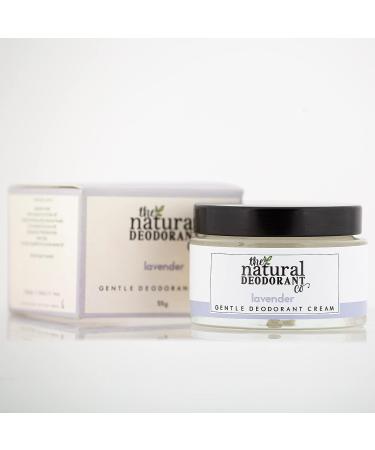Natural Deodorant Cream Lavender 55g - Aluminium & Plastic Free | Gentle Formula for Sensitive Skin - Buy Online on GoSupps.com