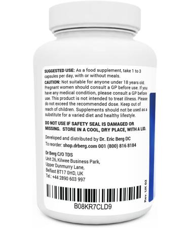 Dr. Berg s Adrenal & Cortisol Formula - Supplement for Hormone Balance Stress & Focus - Support for Healthy Adrenal Gland - Vegetarian Ingredients 90 Capsules - Buy Online on GoSupps.com