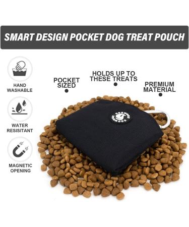 Buy COOWONE Magnetic Opening Treat Bag for Puppies | Dog Treat Carrier with Clip - Black - Buy Online on GoSupps.com