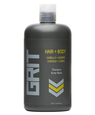 GREAT CLIPS GRIT Hair & Body, 16.9oz | 3-in-1 Shampoo, Conditioner & Body Wash for Men | Washes & Moisturizes Hair & Skin