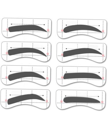 Housoutil Kits 32 Pairs 8 Eyeshadow Eyebrow Template Eyebrow Stencils Eyebrow Card Eyebrow Trimming Eyebrow Marks Eyebrow Stickers medium As Shown - Buy Online on GoSupps.com