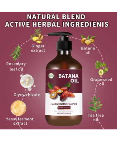 Shampooing l'huile de batana pour la croissance des cheveux shampooing naturel pour tous les types de cheveux soin quotidien des cheveux 300 ml - Buy Online on GoSupps.com