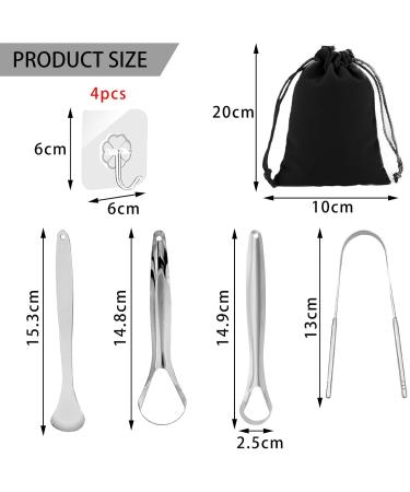 BDSHUNBF 9-Piece Tongue Cleaner Set - Eco-Friendly Tongue Scraper for Bad Breath Relief | Includes Bag & Hook - Buy Online on GoSupps.com