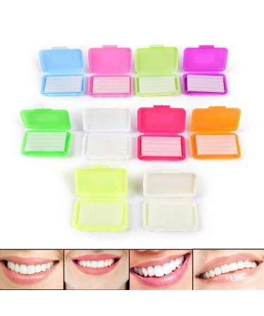 10 Boxes Dental Orthodontic Wax Dental Wax for Braces and Oral Appliances Relieves Irritation and Pain