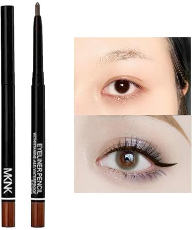 Colored Eyeliner Pencil - Long-Lasting Colored Eyeliner Pens for Women Multifunctional Automatic Rotation Eyeliner Eye Makeup Eye Eyeliner Pencil for Makeup Fancy Dress Brown - Buy Online on GoSupps.com