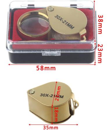Portable Jewelers Eye Loupe Magnifier Magnifying Glass Jewelry Diamond 30x21mm Small Gift - Buy Online on GoSupps.com
