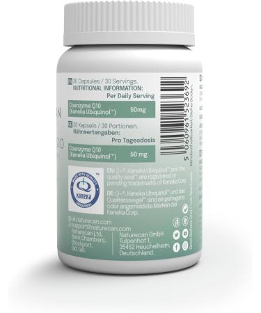 NatureCan Coenzyme Q10 (Kaneka Ubiquinol ) 50mg 30 Capsules - Buy Online on GoSupps.com
