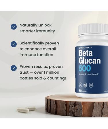 Better Way Health - Advanced Immune Readiness - Highly Purified 1 3/1 6 Beta Glucan 500 - Clinically Tested Immune Defense - 500mg/60 Capsules (Pack of 1) 60 Count (Pack of 1) - Buy Online on GoSupps.com