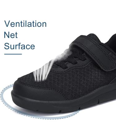 Nihaoya Kids Sports Sneakers - Black, Size 7.5 Toddler | Running/Walking Shoes for Boys and Girls - Buy Online on GoSupps.com
