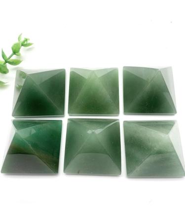 40mm Natural Green Stone Quartz Crystal Pyramid Reiki Tower Home Ornaments Decoration Stones Chakra Reiki Balancing - Buy Online on GoSupps.com