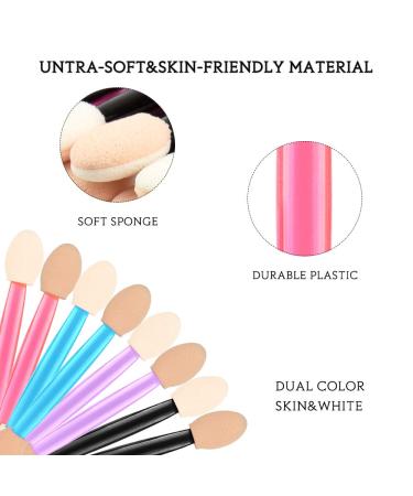 200PCS MORGLES Disposable Eye Shadow Sponge Applicators - Dual Sides, Multicolor - Buy Online on GoSupps.com