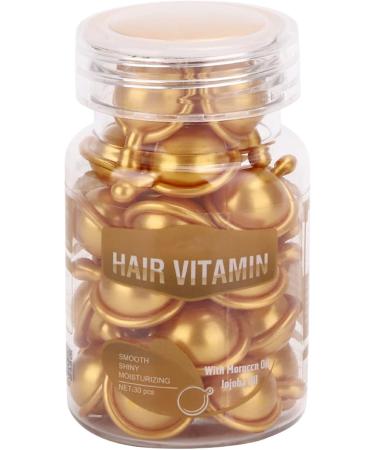 Essential Oil Capsules Vitamins for Hair Care Moisturizing Anti-Frizz Repairing Damage Hair Jojoba Oil 30 Pieces for Dyeing and Perming (Yellow) - Buy Online on GoSupps.com