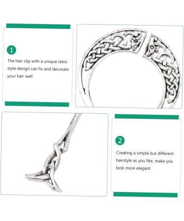 MAGICLULU Vintage Viking Hairpins Metal Knot Hairpin Alloy Slide Hair Clip Hair Barrette Hair Bun Stick Viking Hair Stick Viking Hair Accessories Alloy Knot Hair Clip Metal Knot Hair Clip - Buy Online on GoSupps.com