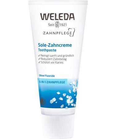 Weleda Bio Sole Fluoride-Free Natural Toothpaste | Vegan Sea Salt Dental Care with Peppermint Oil - 75ml - Buy Online on GoSupps.com