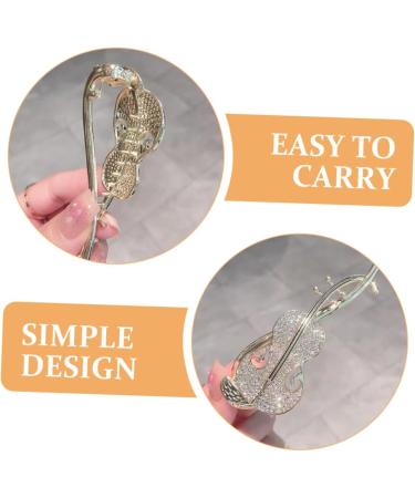 FOYTOKI Rhinestone Twist Clip Pipa Hair Barrette French Hair Pins for Thick Hair Womens Hair Barrettes Pipa Hair Clip Hair Bun Holder Hair Pins for Buns Decorative Hair Clips Hair Twist - Buy Online on GoSupps.com