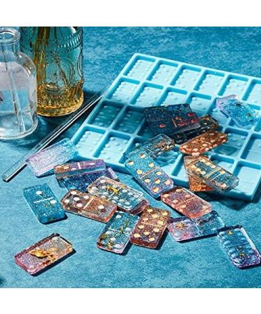 28-Cavity Domino Mold for Epoxy Resin, Clay, and Candy Making - Silicone Pendant Mold for Jewelry and Cake Decorating (Blue 125g) - Buy Online on GoSupps.com