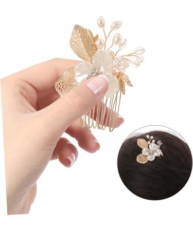 Beaupretty Gold Leaf Side Comb Womens Headpiece Leaf Hair Comb Girl Headpiece Hair Accessories for Bride Women Hair Pin Side Comb for Hair Vintage Hair Accessories Comb for Bridesmaid - Buy Online on GoSupps.com