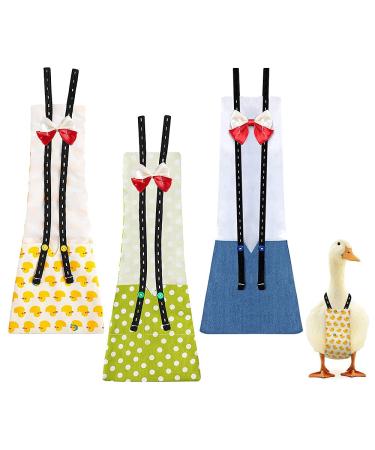 Frunimall 3 x pet diapers reusable fetching diapers washable reusable for poultry for geese duck chicken poultry fashionable diapers for geese duck duck chickens (l)