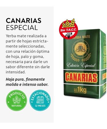 Qumir - Pack de Yerba Mate Canarias Edicion Especial 1Kg - 3 Units - Total 3 Kg de Yerba Mate - Buy Online on GoSupps.com